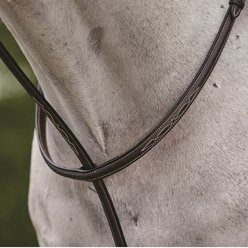 Collegiate Fancy Stitched Raised Standing Horse Martingale II, Brown, Warmblood
