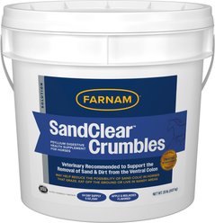 Farnam SandClear Natural Psyllium Fiber Crumbles Apple/Molasses Flavor Horse Supplement, 20-lb bucket