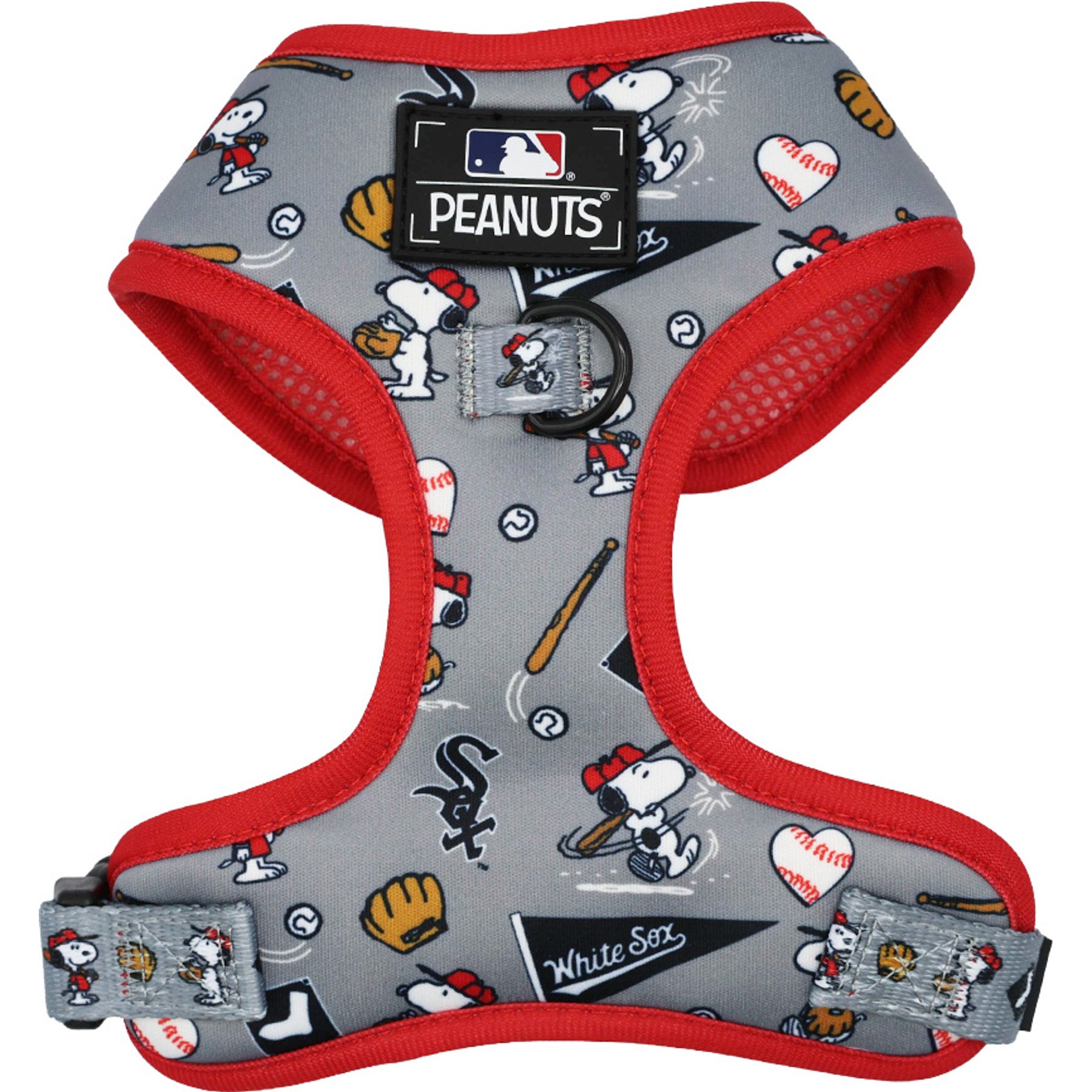 Sassy Woof MLB x Peanuts Chicago White Sox Adjustable Dog Harness, X-Small: 14 to 19-in chest