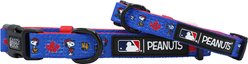 Sassy Woof MLB x Peanuts Toronto Blue Jays Dog Collar, Medium: 19.7-in neck, 3/4-in wide
