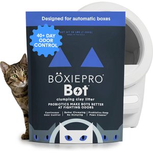 Boxiecat BOT Self-Cleaning Probiotic Clumping Clay Kitty Cat Litter, 16-lb bag