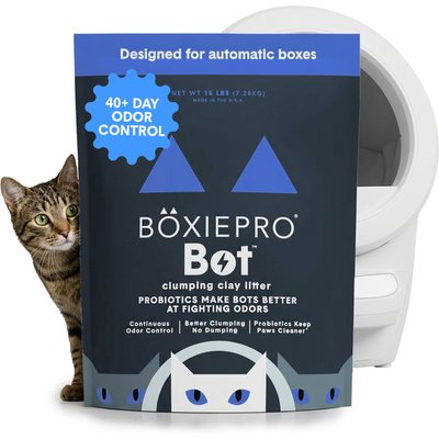 Boxiecat Boxiecat BOT Self-Cleaning Probiotic Clumping Clay Kitty Cat Litter, 16-lb bag