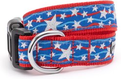 The Worthy Dog Star Spangled Dog Collar, Red/White/Blue, Large: 14 to 20-in neck, 1-in wide