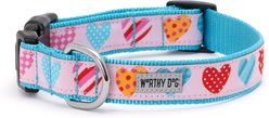 The Worthy Dog Love is Love Dog Collar, Pink, Small: 8 to 14-in neck, 5/8-in wide slide 2 of 3
