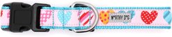 The Worthy Dog Love is Love Dog Collar, Pink, Large: 14 to 20-in neck, 1-in wide slide 2 of 3