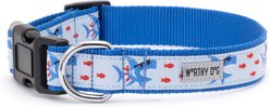 The Worthy Dog Sharkuterie Dog Collar, Blue, Medium: 11 to 17-in neck, 1-in wide slide 2 of 3
