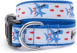 The Worthy Dog Sharkuterie Dog Collar, Blue, Medium: 11 to 17-in neck, 1-in wide