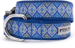 The Worthy Dog Medallion Dog Collar, Blue, Large: 14 to 20-in neck, 1-in wide