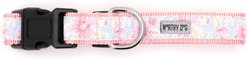 The Worthy Dog Fancy Floral Dog Collar, Blue, Medium: 11 to 17-in neck, 1-in wide slide 2 of 3