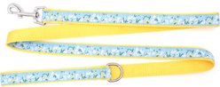 The Worthy Dog Bunnies & Flowers Dog Collar, Blue, Medium: 11 to 17-in neck, 1-in wide slide 2 of 3