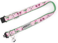 The Worthy Cat Golf Cat Collar, Pink, 9 to 11-in neck, 1/2-in wide slide 2 of 3