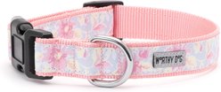 The Worthy Dog Fancy Floral Dog Collar, Blue, Large: 14 to 20-in neck, 1-in wide slide 2 of 3