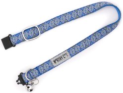 The Worthy Cat Medallion Cat Collar, Blue, 9 to 11-in neck, 1/2-in wide slide 2 of 3