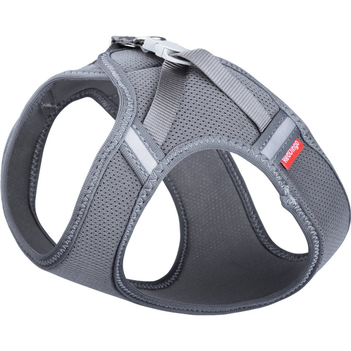 Red Dingo Adjustable Cat Mesh Harness, Cool Grey, Small: 13 to 15-in chest