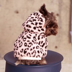 Pebot Poppy Reversible Dog & Cat Hooded Vest, Pink Cheetah, 12 slide 2 of 7
