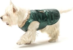 Pebot Avatar Reversible Sherpa Dog & Cat Winter Vest, Green / Tan, X-Large