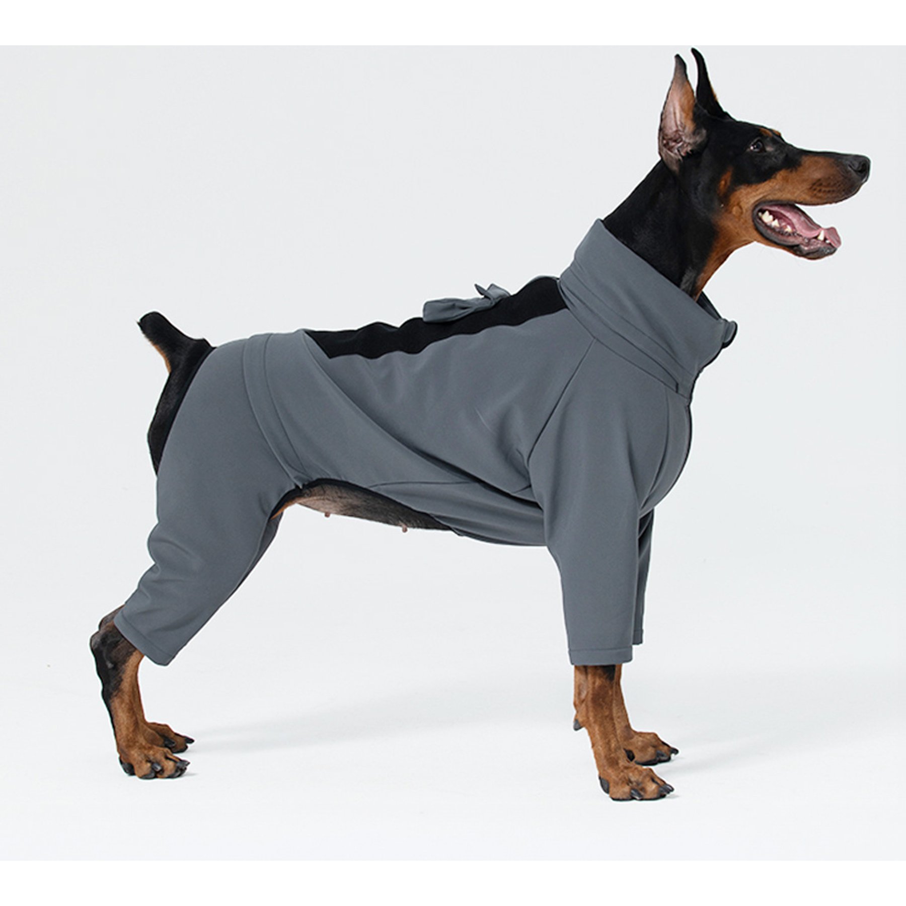 Pebot Softshell Overall Dog & Cat Jacket, Grey, 14