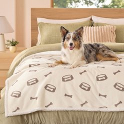 Bedsure Waterproof Cozy Plush Reversible Throw Furniture Protector Dog & Cat Blanket, Beige, X-Large slide 2 of 9