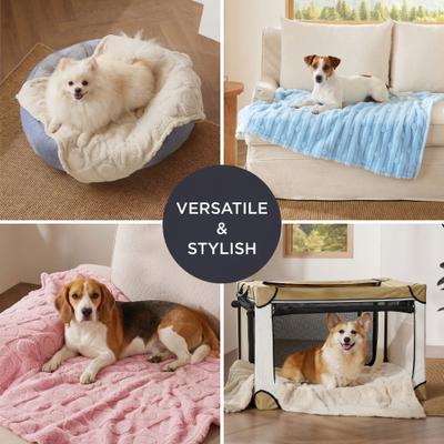 Show full view: Bedsure Washable Fleece Dog & Cat Blanket, White Heart, Small slide 4 of 9