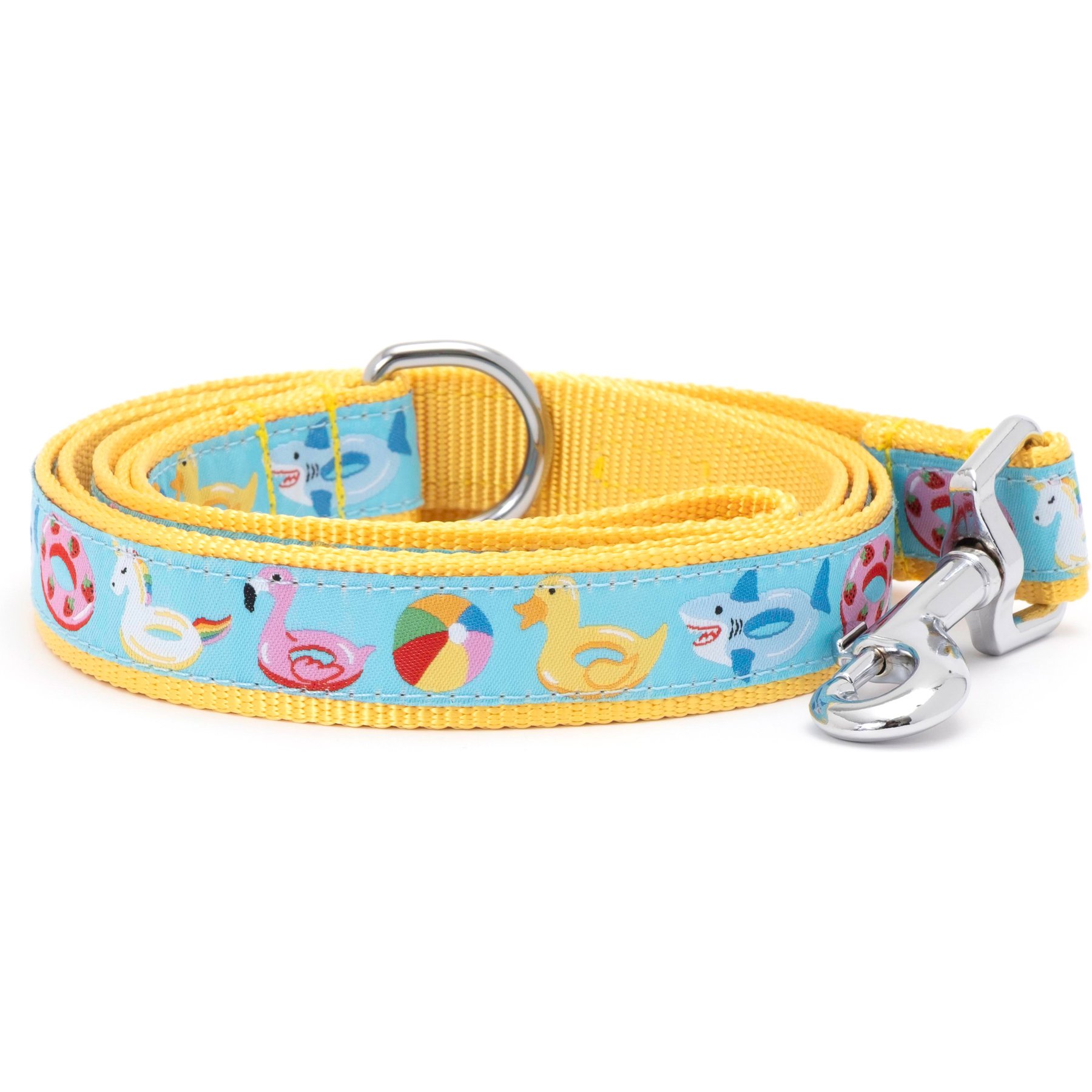 The Worthy Dog Pool Party Dog Leash, Turquoise, Small: 5-ft long, 5/8-in wide