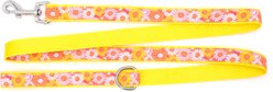 The Worthy Dog Preppy Floral Dog Leash, Pink, Small: 5-ft long, 5/8-in wide slide 2 of 3