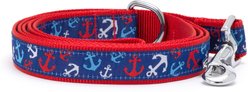 The Worthy Dog Anchors Ahoy Dog Leash, Red/White/Blue, Large: 5-ft long, 1-in wide