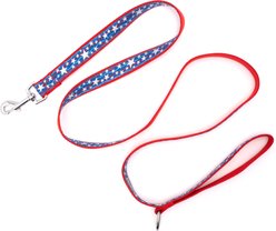 The Worthy Dog Star Spangled Dog Leash, Red/White/Blue, Small: 5-ft long, 5/8-in wide slide 2 of 3