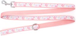 The Worthy Dog Fancy Floral Dog Leash, Blue, Small: 5-ft long, 5/8-in wide slide 2 of 3