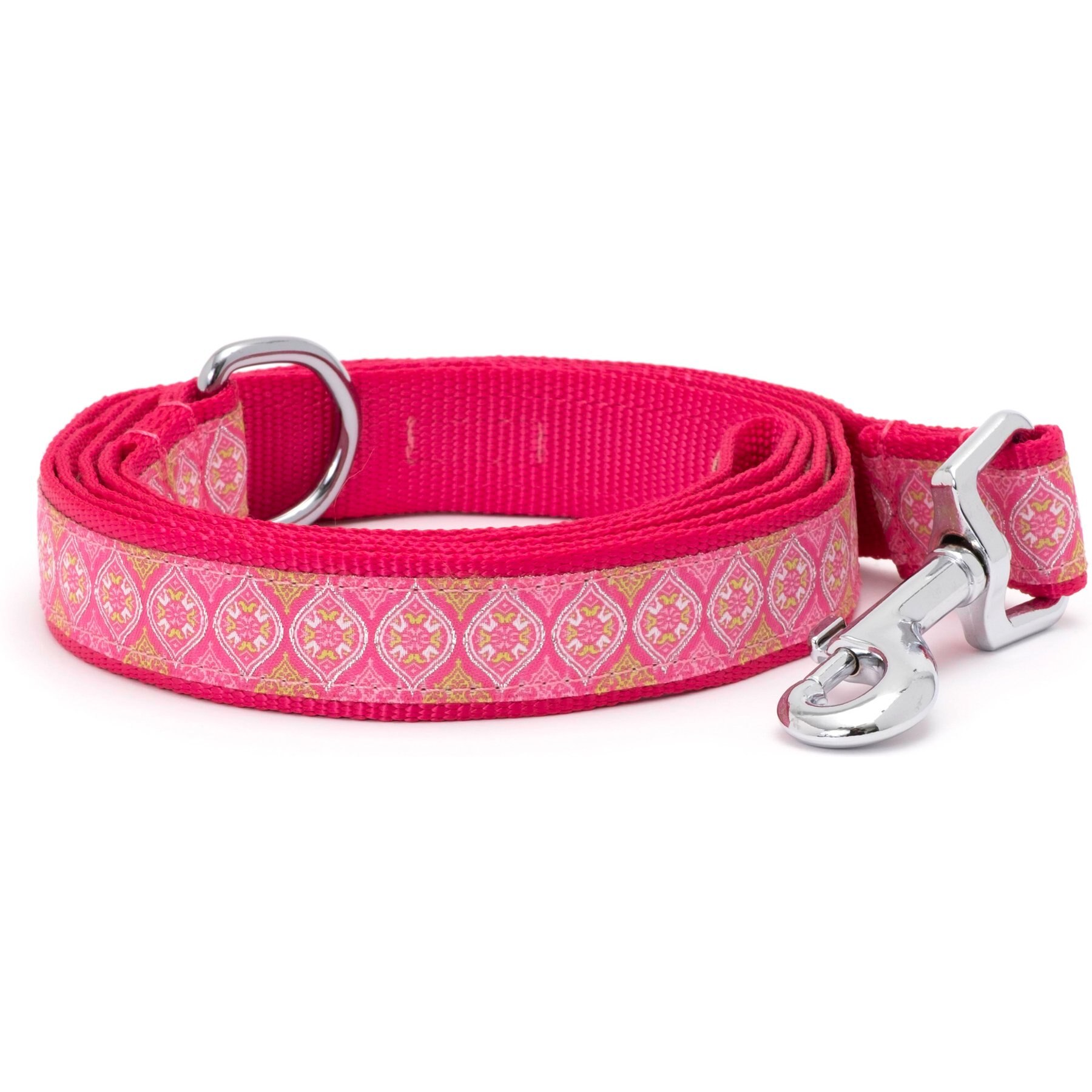 The Worthy Dog Medallion Dog Leash, Pink, Large: 5-ft long, 1-in wide