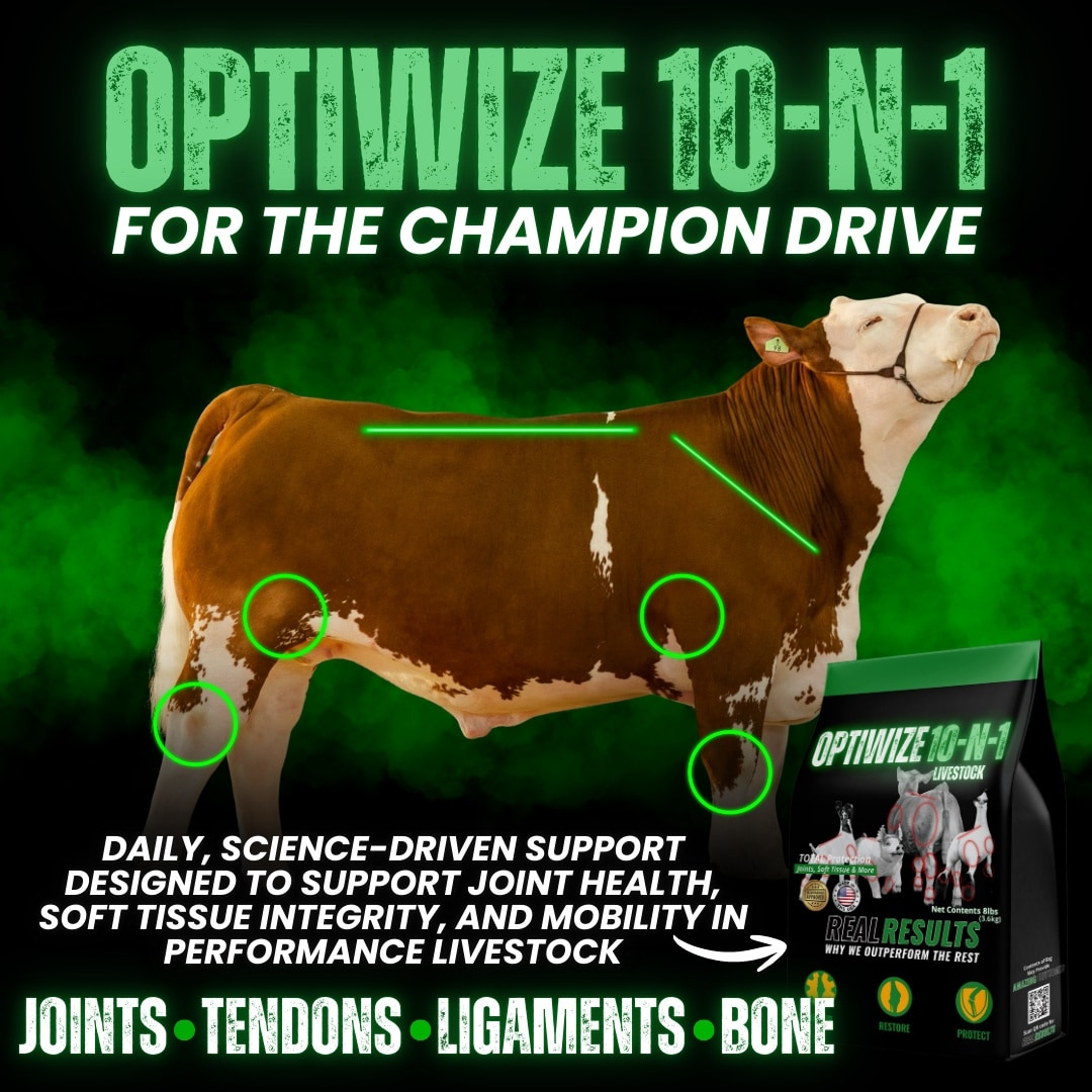 OPTIWIZE Collagen +Plus Livestock Powder Farm Animal Joint Supplement ...
