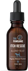 The Pawganic Itch Rescue Herbal Tincture Liquid Allergy Relief Supplement for Dogs, 2-fl oz bottle