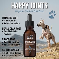 The Pawganic Happy Joint Herbal Tincture Liquid Mobility & Joint Support Supplement for Dogs, 2-fl oz bottle slide 2 of 2