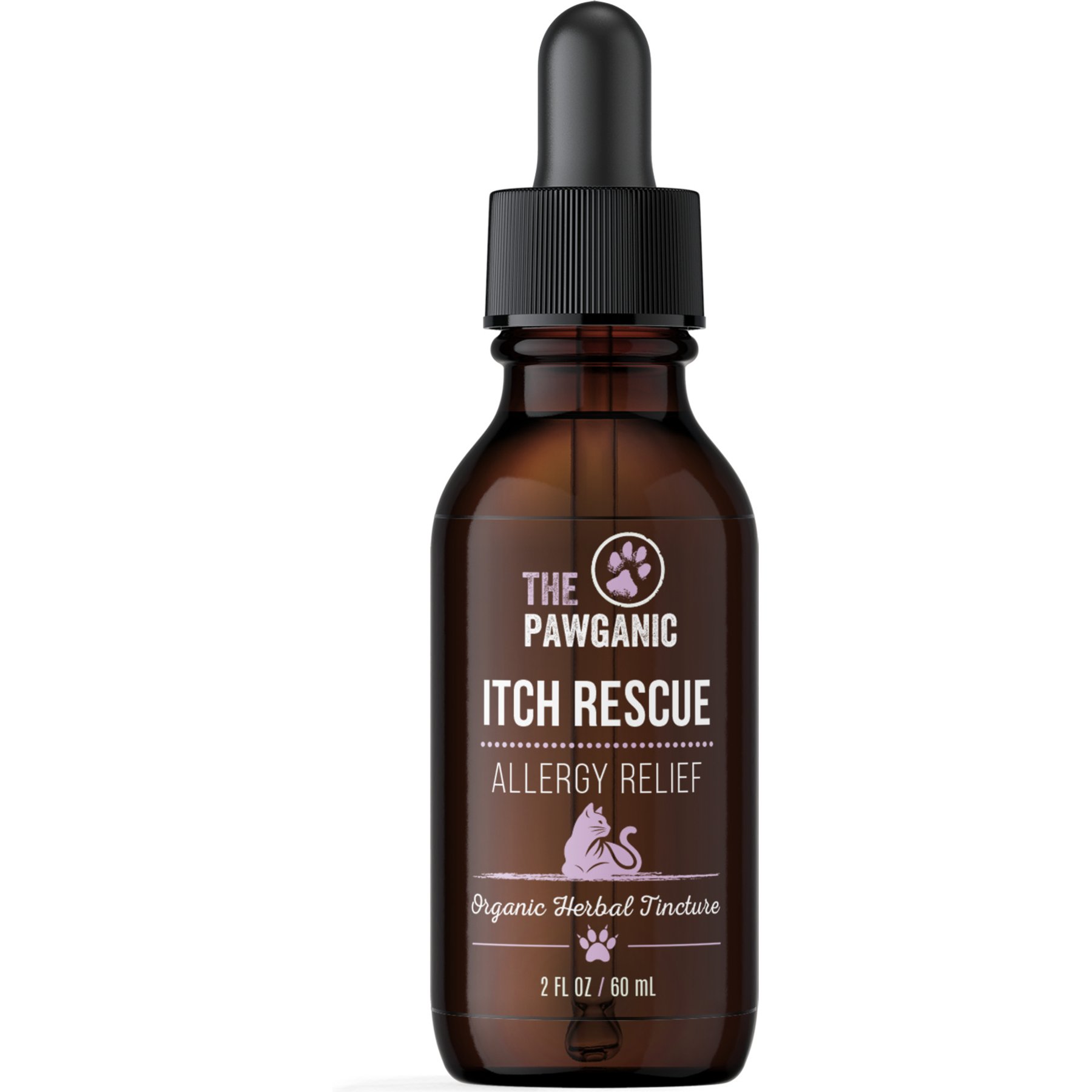 The Pawganic Itch Rescue Herbal Tincture Liquid Allergy Relief Supplement for Cats, 2-fl oz bottle
