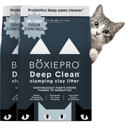Boxiecat Boxiecat Self-Cleaning Probiotic Clumping Clay Cat & Kitty Litter, 56-lb bundle