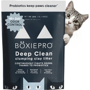 Boxiecat Self-Cleaning Probiotic Clumping Clay Cat & Kitty Litter, 40-lb bag