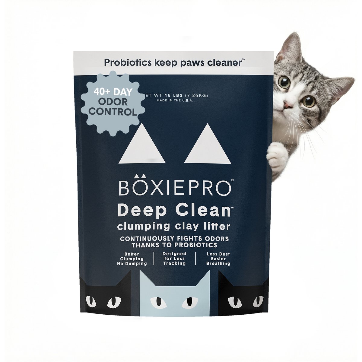 Boxiecat Self-Cleaning Probiotic Clumping Clay Cat & Kitty Litter, 16-lb bag