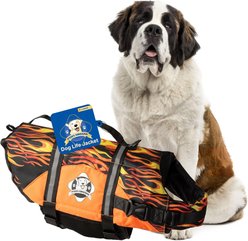 Paws Aboard Dog Life Jacket, Racing Flames, X-Large