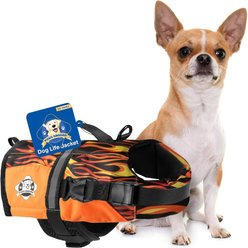 Paws Aboard Dog Life Jacket, Racing Flames, XX-Small
