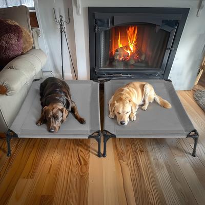 Show full view: Veehoo Cooling Elevated Portable Cot Dog Bed, Sky Grey, Large, 2 count slide 7 of 7