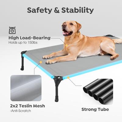 Show full view: Veehoo Cooling Elevated Portable Cot Dog Bed, Sky Grey, Large, 2 count slide 3 of 7