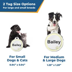GoTags Personalized Engraved Round Shaped with Enamel Paw Dog & Cat ID Tag, Lilac, Regular slide 2 of 7