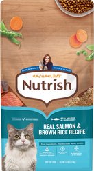 Rachael Ray Nutrish Real Salmon & Brown Rice Recipe Dry Cat Food, 5-lb bag