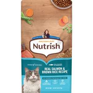 Rachael Ray Nutrish Real Salmon & Brown Rice Recipe Dry Cat Food, 5-lb bag