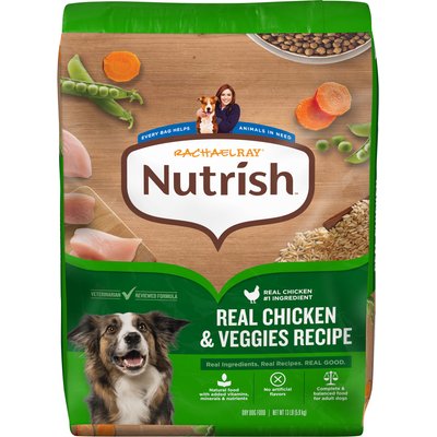 Rachael Ray Nutrish Rachael Ray Nutrish Adult Real Chicken & Veggies Recipe Dry Dog Food, 13-lb bag