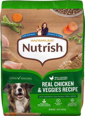 Rachael Ray Nutrish Real Chicken & Veggies Recipe Adult Dry Dog Food, 13-lb bag