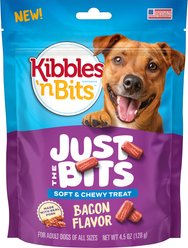 Kibbles 'n Bits Just the Bits Bacon Flavor Chewy Dog Treats, 4.5-oz bag