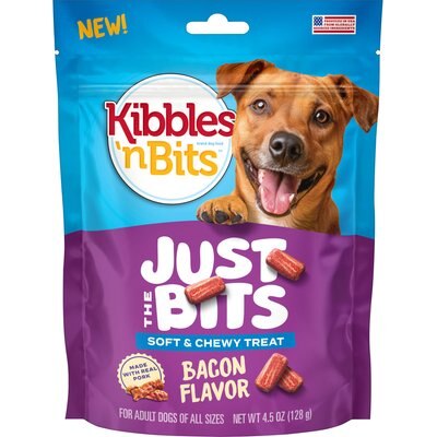 Kibbles 'n Bits Kibbles 'n Bits Just the Bits Bacon Flavor Chewy Dog Treats, 4.5-oz bag