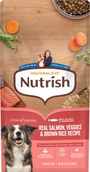 Rachael Ray Nutrish Real Salmon, Veggies & Brown Rice Recipe Adult Dry Dog Food, 4.5-lb bag