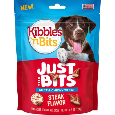 Kibbles 'n Bits Kibbles 'n Bits Just the Bits Steak Flavor Chewy Dog Treats, 4.5-oz bag