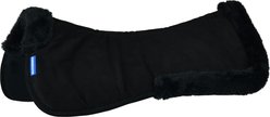 WeatherBeeta Memory Foam Comfort Fleece Edged Half Pad Horse Saddle Pad, Black, Full